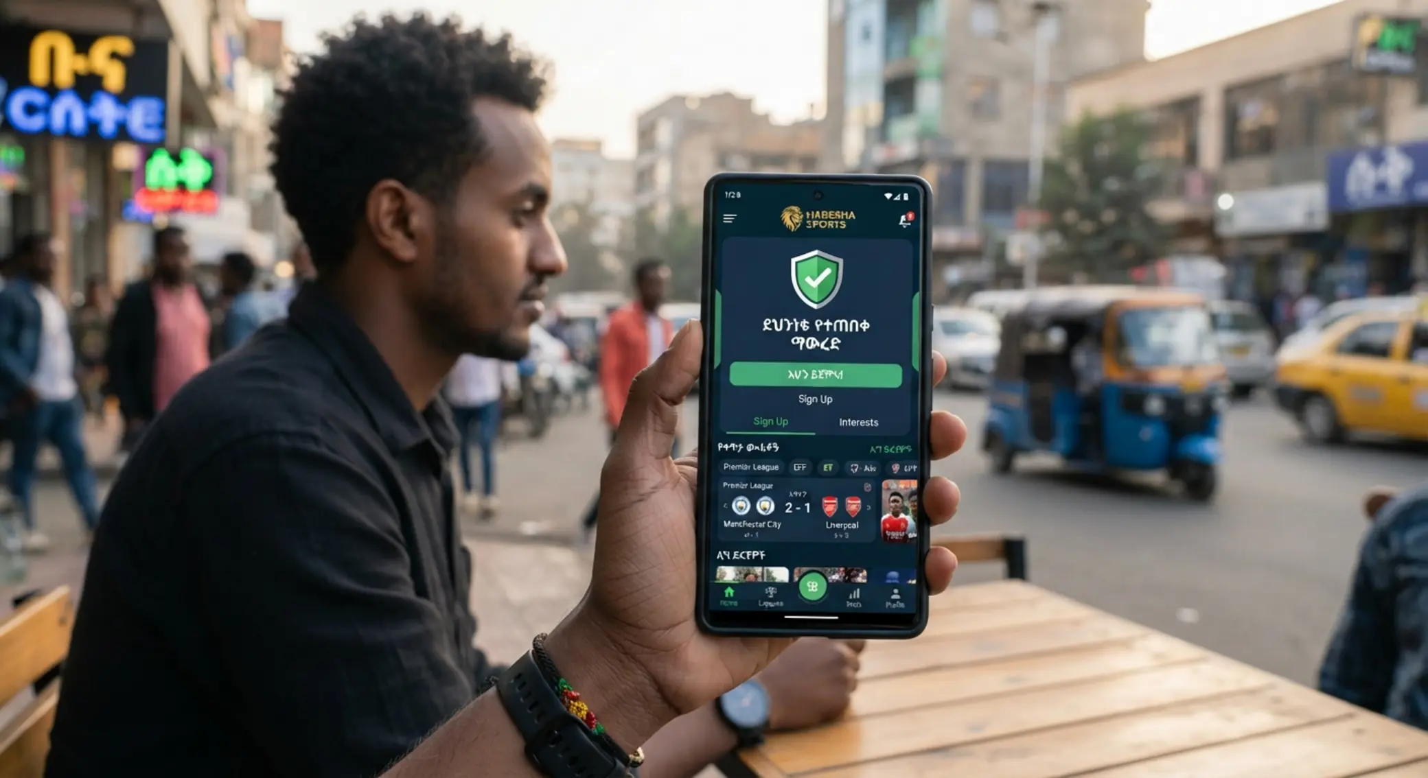 BetX Android app banner on a modern smartphone with secure mobile access theme
