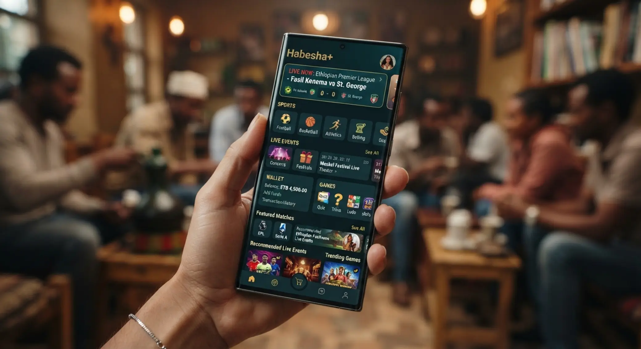 BetX Android app interface on smartphone home screen