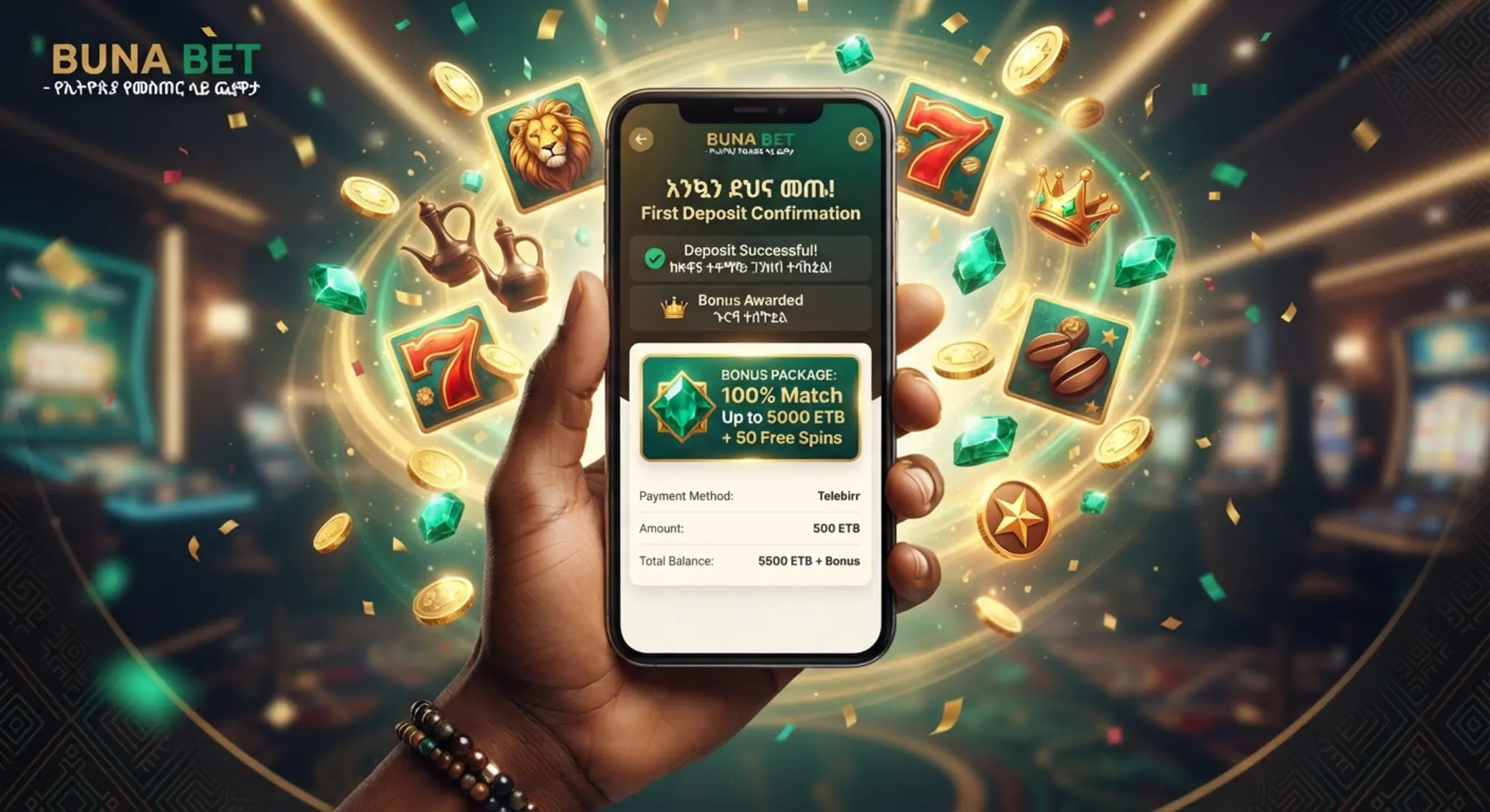 First deposit reward illustration for BetX Ethiopia welcome offer