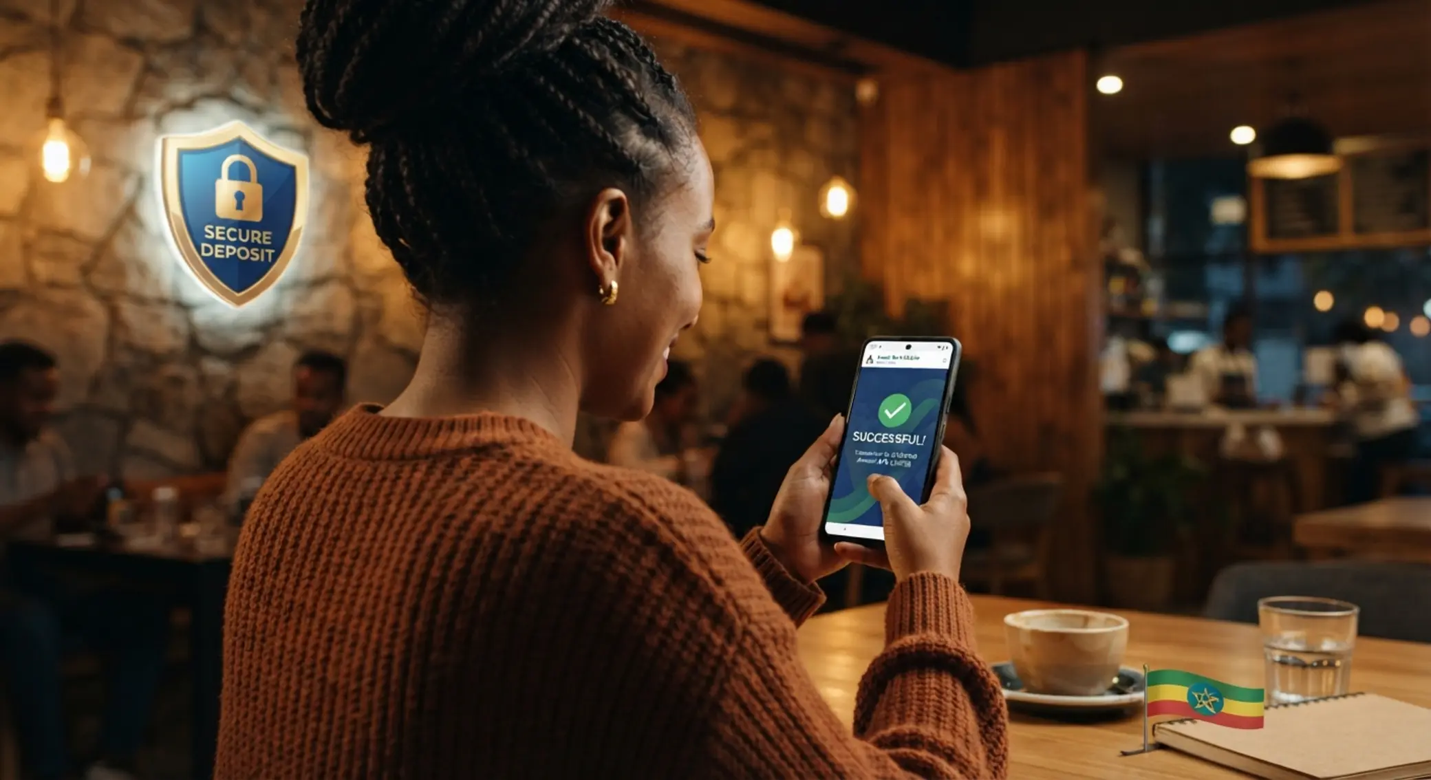 Happy Ethiopian user after a fast online deposit confirmation