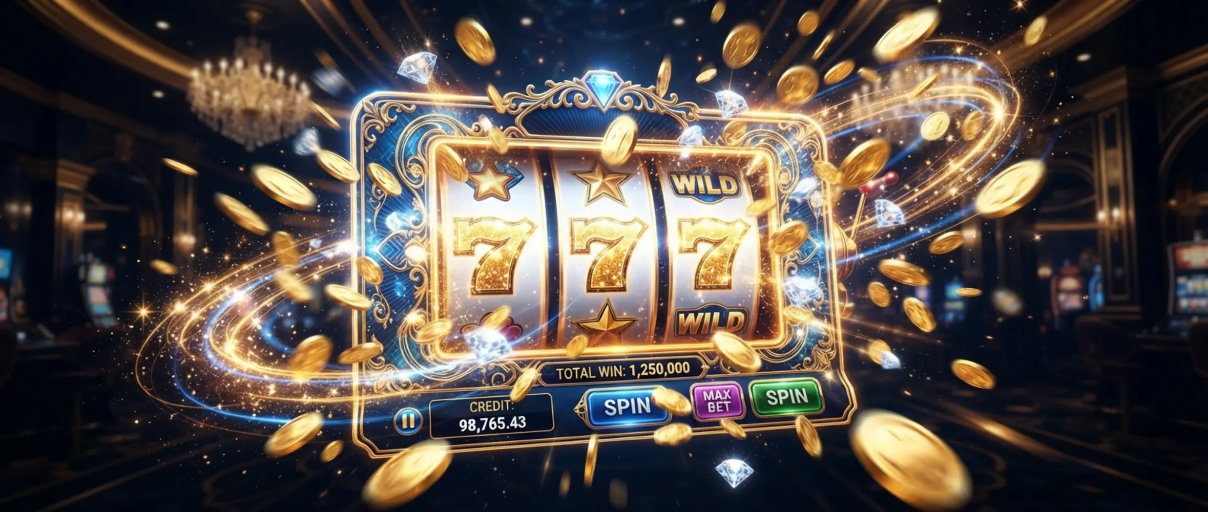 BetX free spins themed banner with slot reels and flying coins