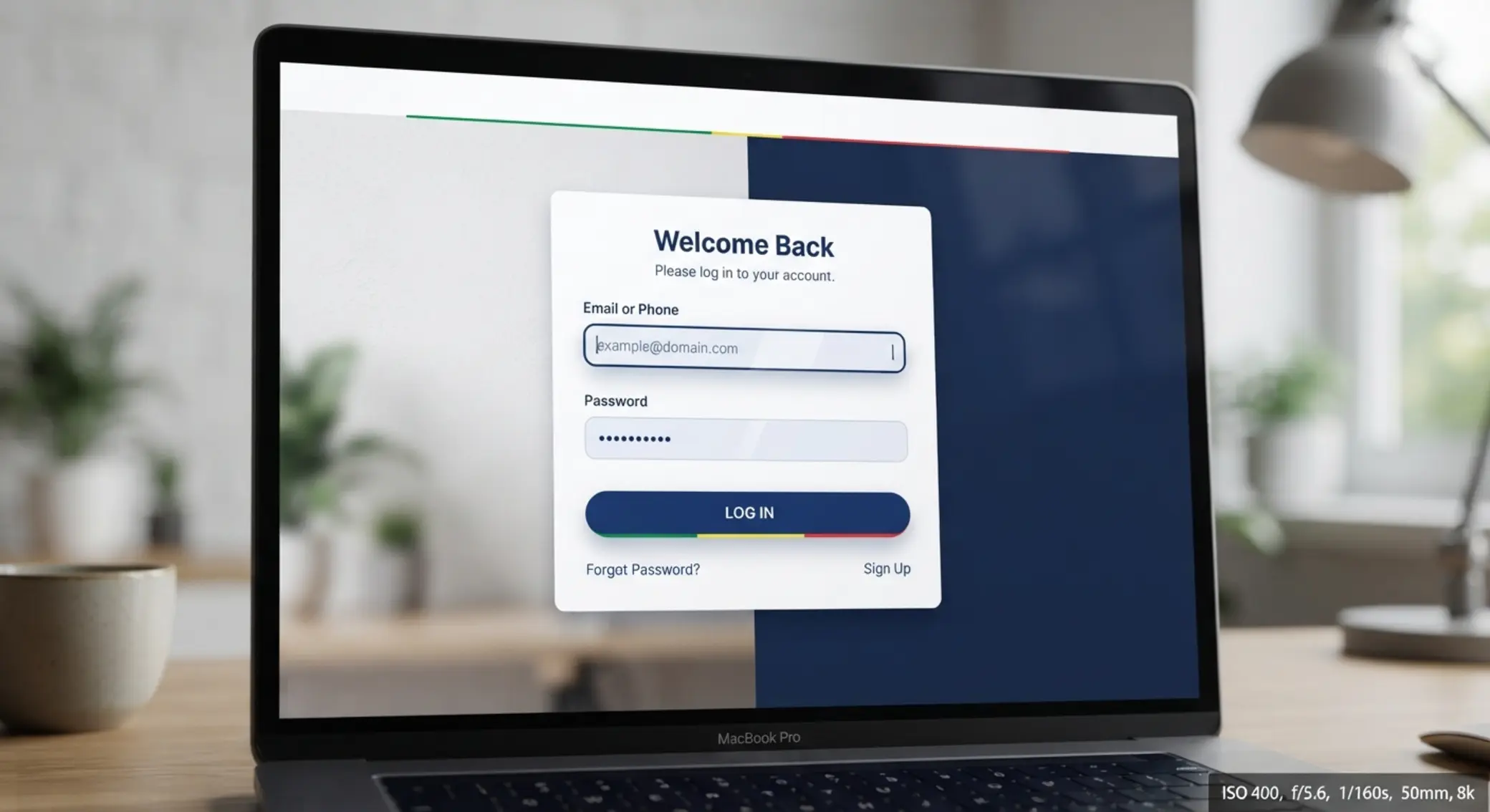 BetX style login form interface with email phone and password fields